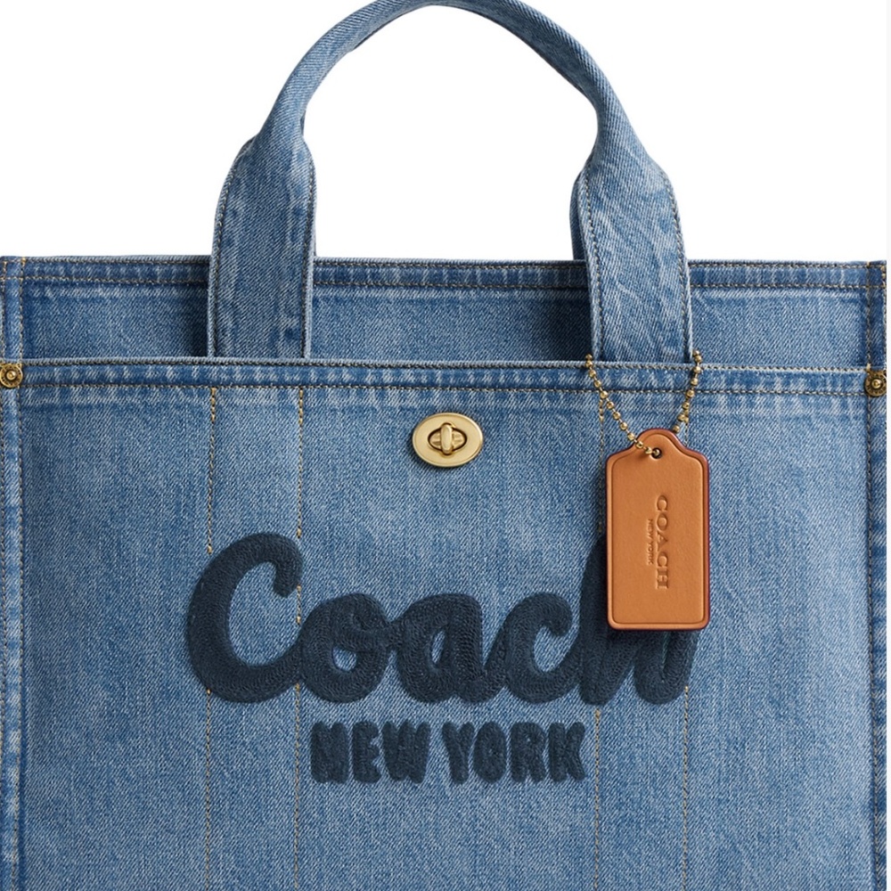 Coach Denim Cargo Tote - Picture 5 of 6